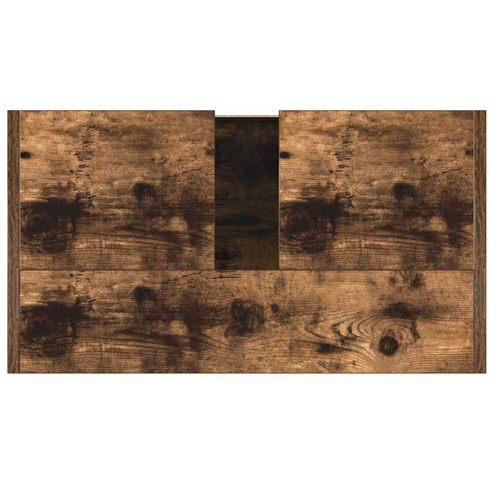 Armadietto Bagno Rovere Fumo 60x33x61 cm in Legno Multistrato