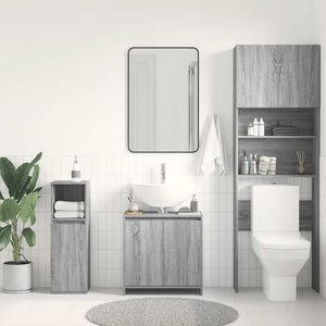 Armadietto Bagno Grigio Sonoma 60x33x61 cm in Legno Multistrato 826358