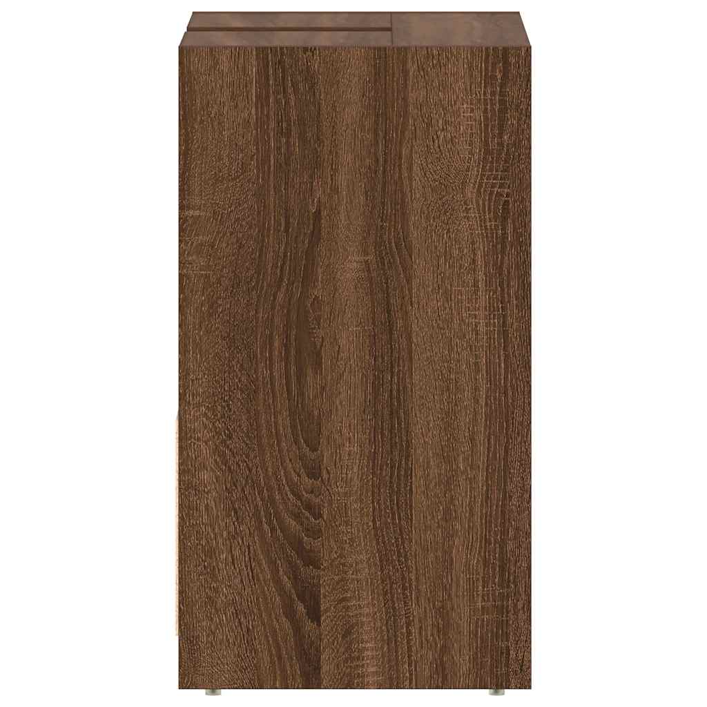 Armadietto Bagno Rovere Marrone 60x33x61cm Legno Ingegnerizzato 826359