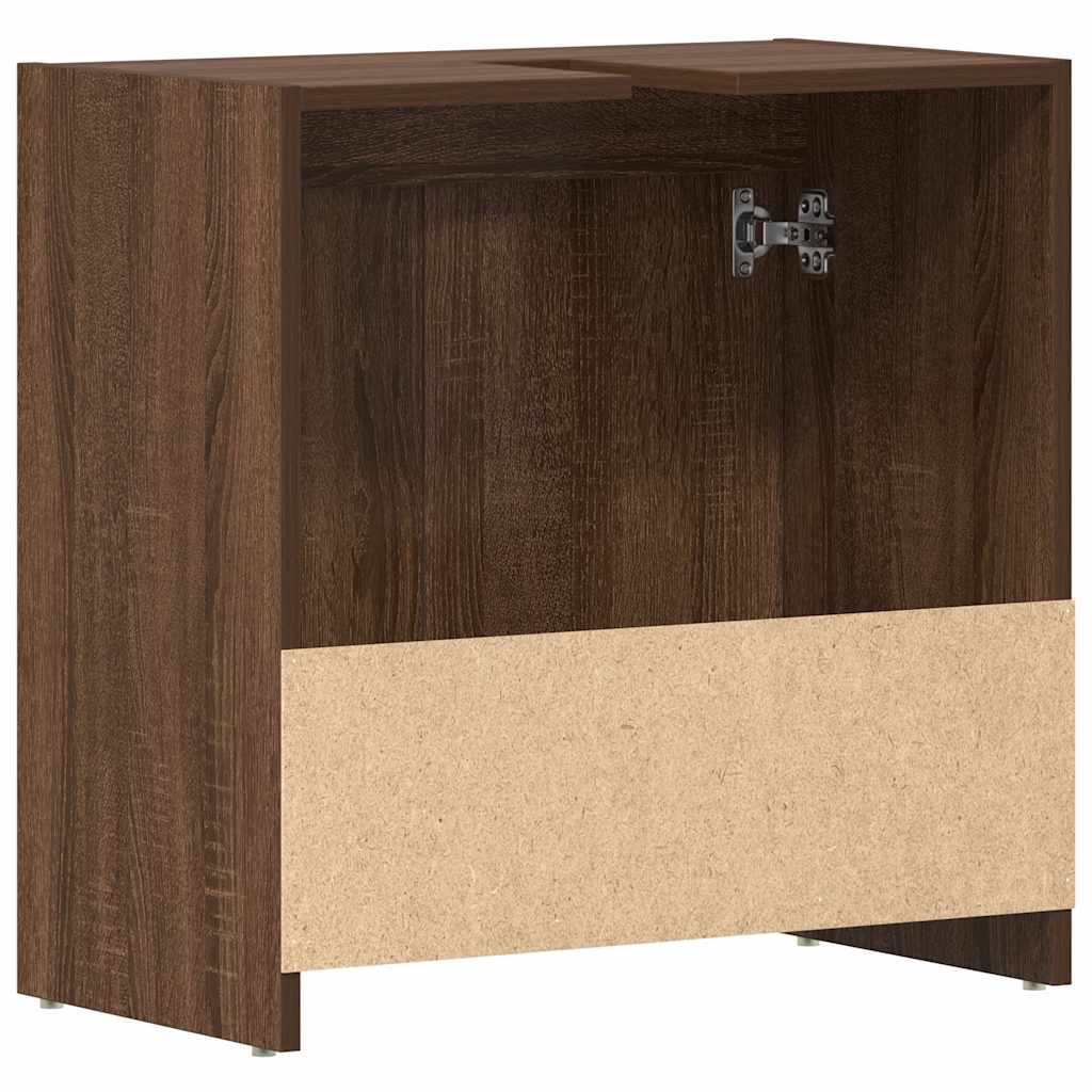 Armadietto Bagno Rovere Marrone 60x33x61cm Legno Ingegnerizzato 826359
