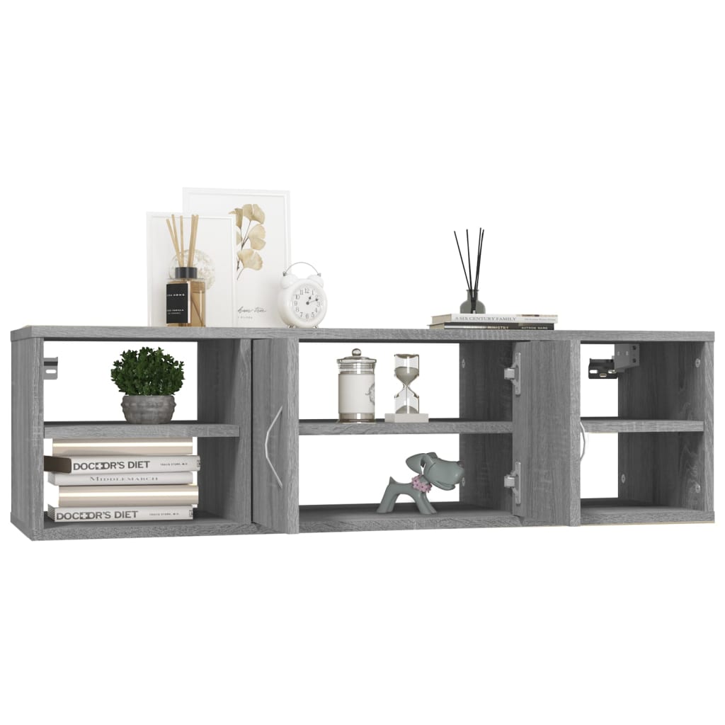 Mensola a Muro Grigio Sonoma 102x30x29 cm Legno Multistrato 826364