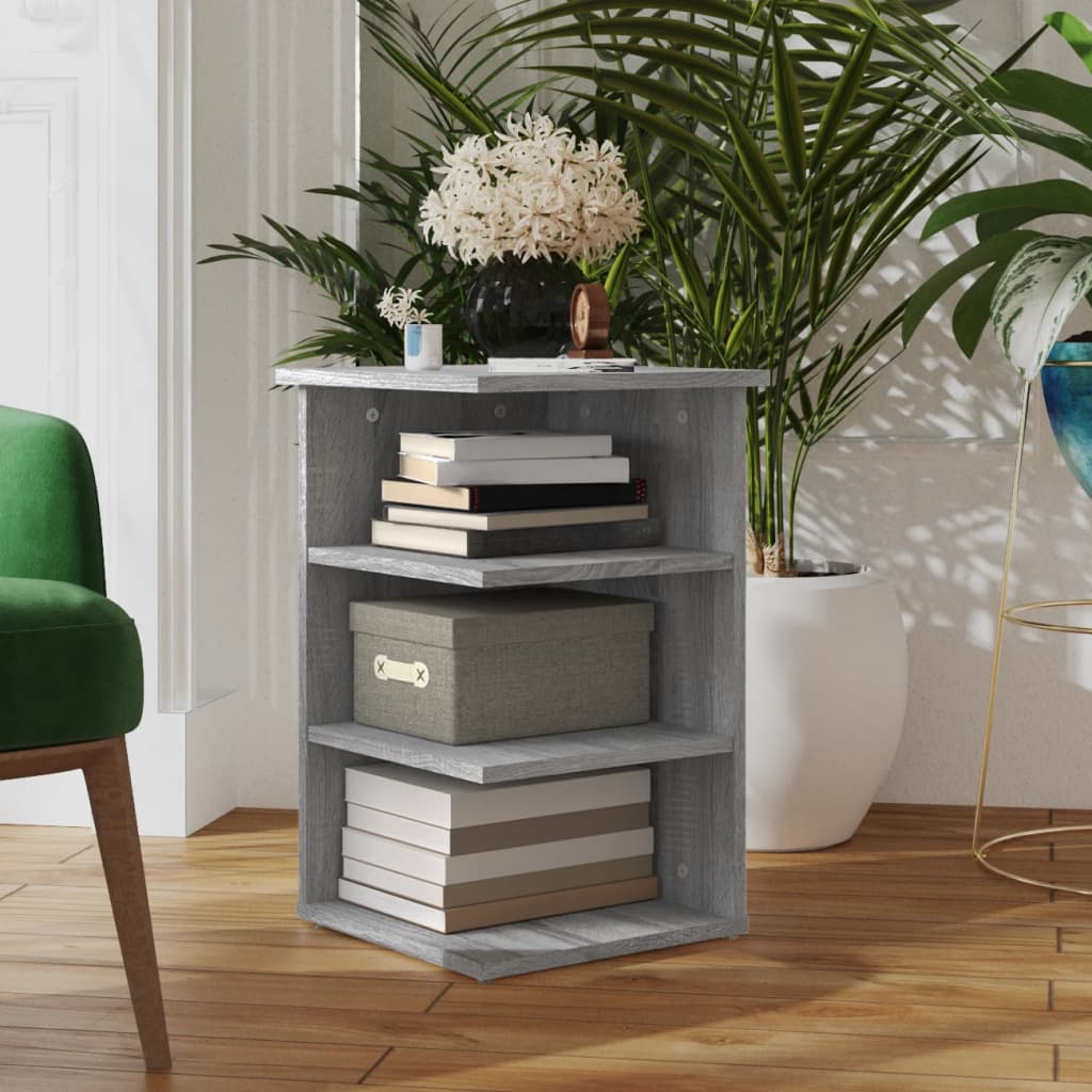 Mobiletto Laterale Grigio Sonoma 35x35x55 cm Legno Multistrato 826367