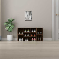 Scarpiera Rovere Fumo 103x30x54,5 cm in Legno Multistrato