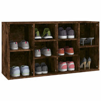 Scarpiera Rovere Fumo 103x30x54,5 cm in Legno Multistrato 826369