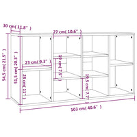 Scarpiera Grigio Sonoma 103x30x54,5 cm in Legno Multistrato 826370