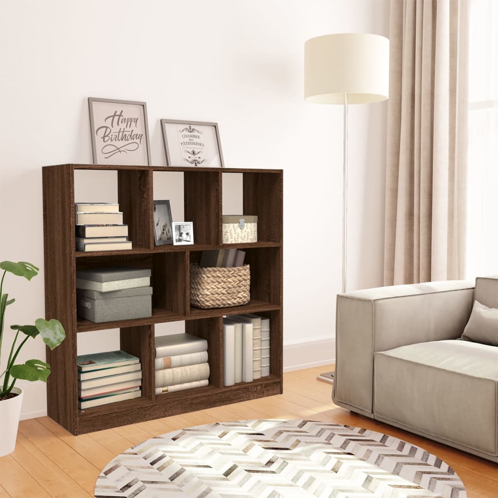 Libreria Rovere Marrone 97,5x29,5x100 cm in Legno Multistrato 826380