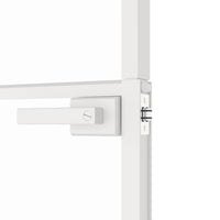 vidaXL Porta Interna Bianca 93x201,5cm Vetro Temperato Alluminio Slim