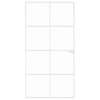 Porta Interna Bianca 102x201,5cm Vetro Temperato Alluminio Slimcod mxl 103680