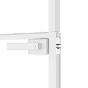 Porta Interna Bianca 102x201,5cm Vetro Temperato Alluminio Slim 153673