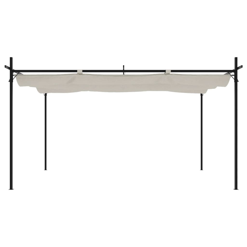 Pergola con Tetto Retrattile Crema 395x292x230 cmcod mxl 131741