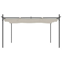 Pergola con Tetto Retrattile Crema 395x292x230 cmcod mxl 131741