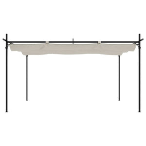 Pergola con Tetto Retrattile Crema 395x292x230 cmcod mxl 131741