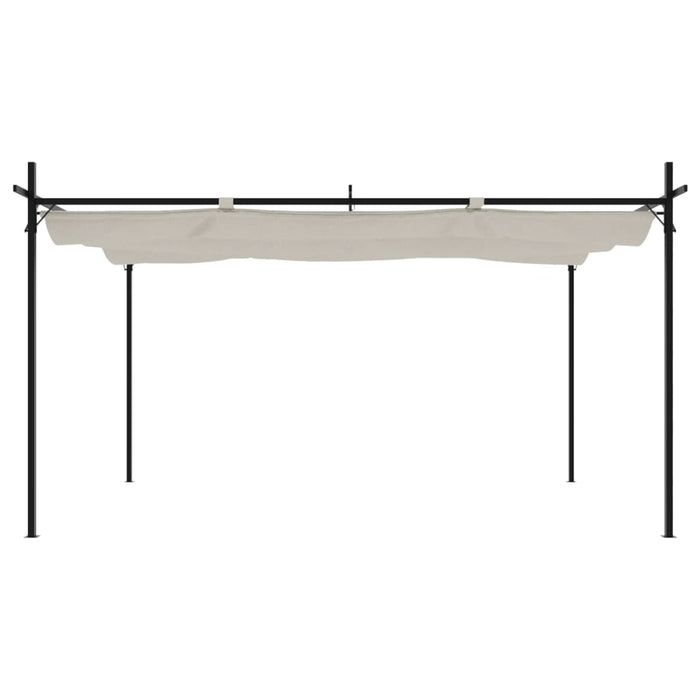 Pergola con Tetto Retrattile Crema 395x292x230 cmcod mxl 131741