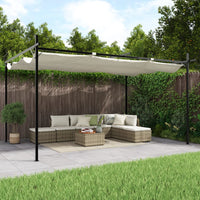 Pergola con Tetto Retrattile Crema 395x292x230 cmcod mxl 131741