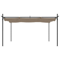 Pergola con Tetto Retrattile Tortora 395x292x230 cm 360118