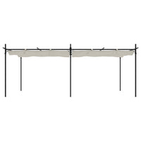 Pergola con Tetto Retrattile Crema 589x292x230 cmcod mxl 131739