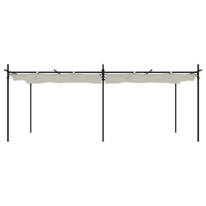 Pergola con Tetto Retrattile Crema 589x292x230 cmcod mxl 131739