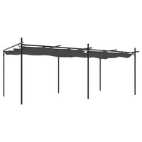 Pergola con Tetto Retrattile Antracite 589x292x230 cmcod mxl 131743