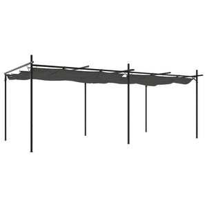 Pergola con Tetto Retrattile Antracite 589x292x230 cmcod mxl 131743