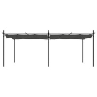 Pergola con Tetto Retrattile Antracite 589x292x230 cmcod mxl 131743