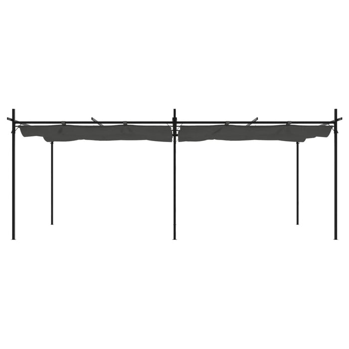 Pergola con Tetto Retrattile Antracite 589x292x230 cmcod mxl 131743