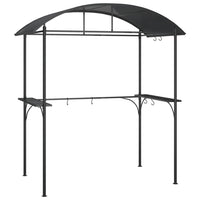 Gazebo Barbecue Ripiani Laterali Antracite 220x115x230 Acciaio 360138