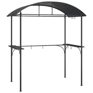 Gazebo Barbecue Ripiani Laterali Antracite 220x115x230 Acciaio 360138
