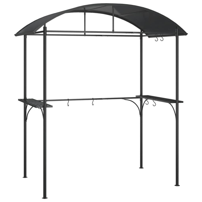 Gazebo Barbecue Ripiani Laterali Antracite 220x115x230 Acciaio 360138