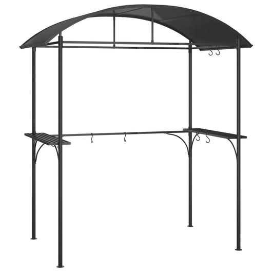 Gazebo Barbecue Ripiani Laterali Antracite 220x115x230 Acciaiocod mxl 93482