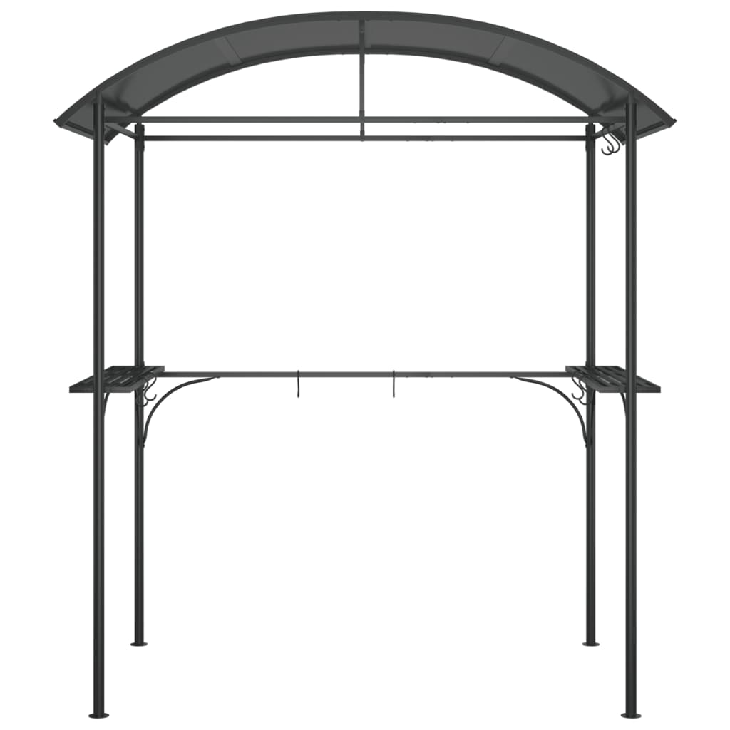 Gazebo Barbecue Ripiani Laterali Antracite 220x115x230 Acciaiocod mxl 93482