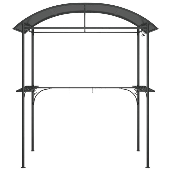 Gazebo Barbecue Ripiani Laterali Antracite 220x115x230 Acciaio 360138