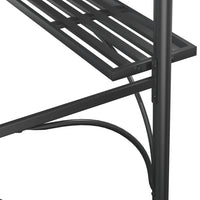 Gazebo Barbecue Ripiani Laterali Antracite 220x115x230 Acciaio 360138