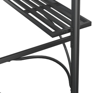 Gazebo Barbecue Ripiani Laterali Antracite 220x115x230 Acciaio 360138