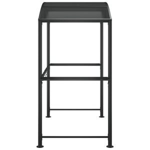 Gazebo Barbecue Ripiani Laterali Antracite 210x114x230 Acciaio 360139