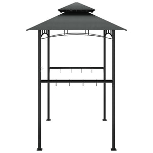 Gazebo Barbecue Ripiani Laterali Antracite 240x150x243 Acciaio