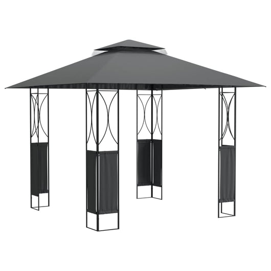 Gazebo con Tetto Antracite 300x300x270 cm Acciaio 360141
