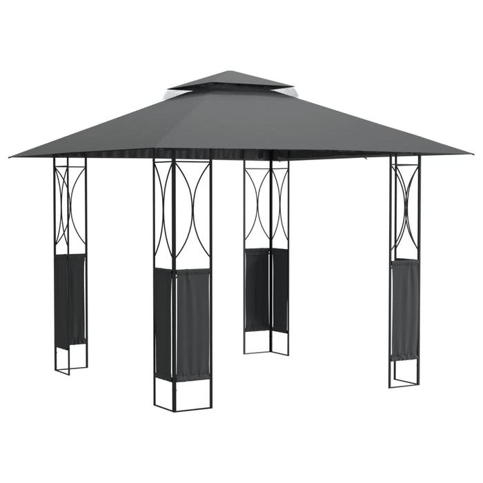 Gazebo con Tetto Antracite 300x300x270 cm Acciaiocod mxl 117974