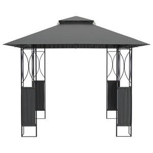 Gazebo con Tetto Antracite 300x300x270 cm Acciaiocod mxl 117974