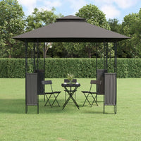 Gazebo con Tetto Antracite 300x300x270 cm Acciaiocod mxl 117974