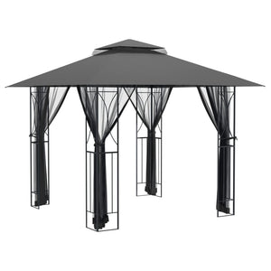 Gazebo con Pareti Laterali Antracite 300x300x270 cm Acciaio 360143