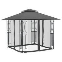 Gazebo con Pareti Laterali Antracite 300x300x270 cm Acciaiocod mxl 117446