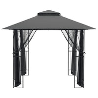 Gazebo con Pareti Laterali Antracite 300x300x270 cm Acciaio 360143