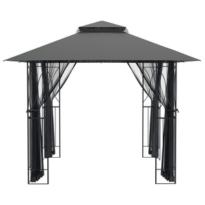 Gazebo con Pareti Laterali Antracite 300x300x270 cm Acciaio 360143