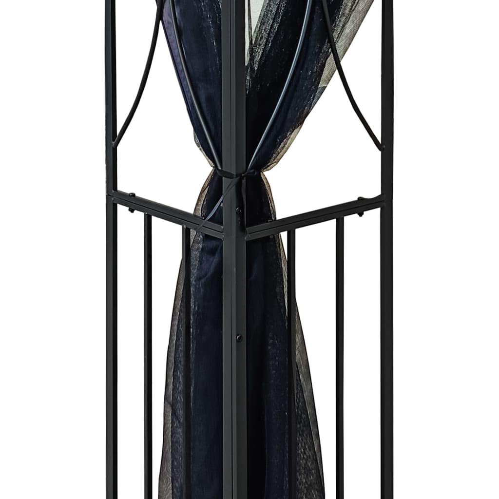 Gazebo con Pareti Laterali Antracite 300x300x270 cm Acciaio 360143