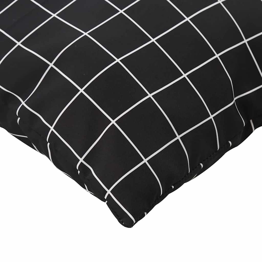 Cuscini Scatter a scacchi 4 pcs Quadro Nero 40 x 40 cm 360375