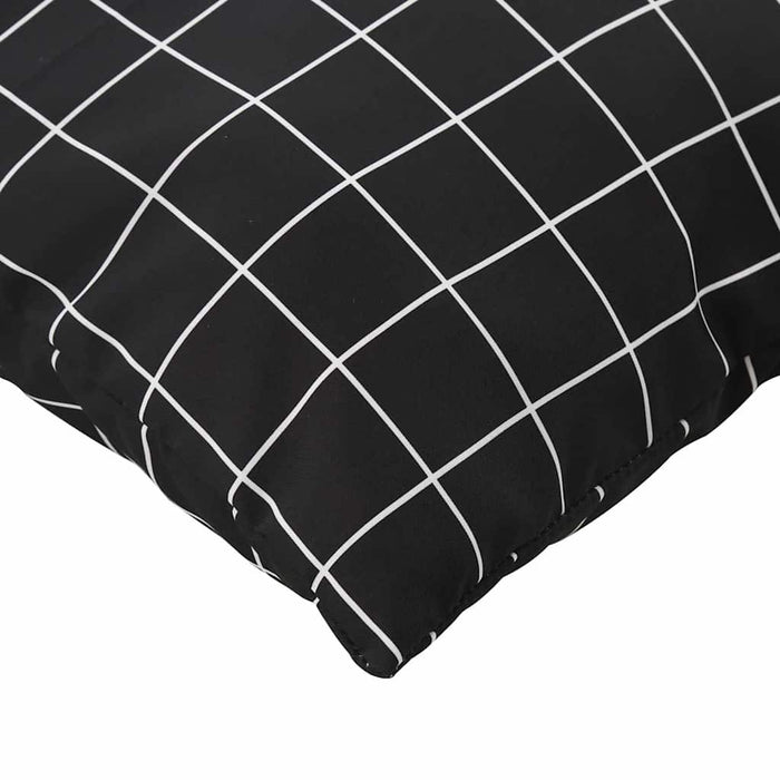 Cuscini Scatter a scacchi 4 pcs Quadro Nero 40 x 40 cm 360375