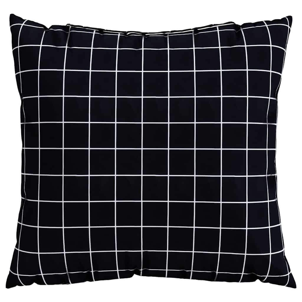 Cuscini Scatter a scacchi 4 pcs Quadro Nero 40 x 40 cm 360375