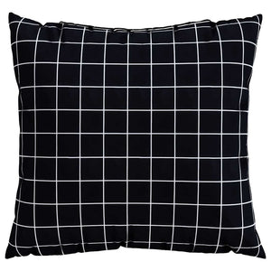 Cuscini Scatter a scacchi 4 pcs Quadro Nero 40 x 40 cm 360375