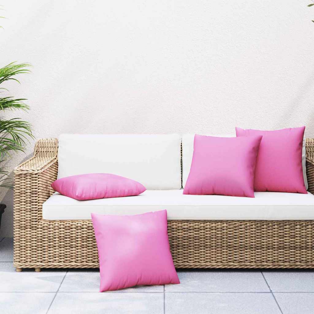 Cuscini Scatter 4 pcs Rosa 40 x 40 cm Tessuto in Poliestere 360379
