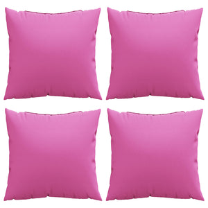 Cuscini Scatter 4 pcs Rosa 40 x 40 cm Tessuto in Poliestere 360379